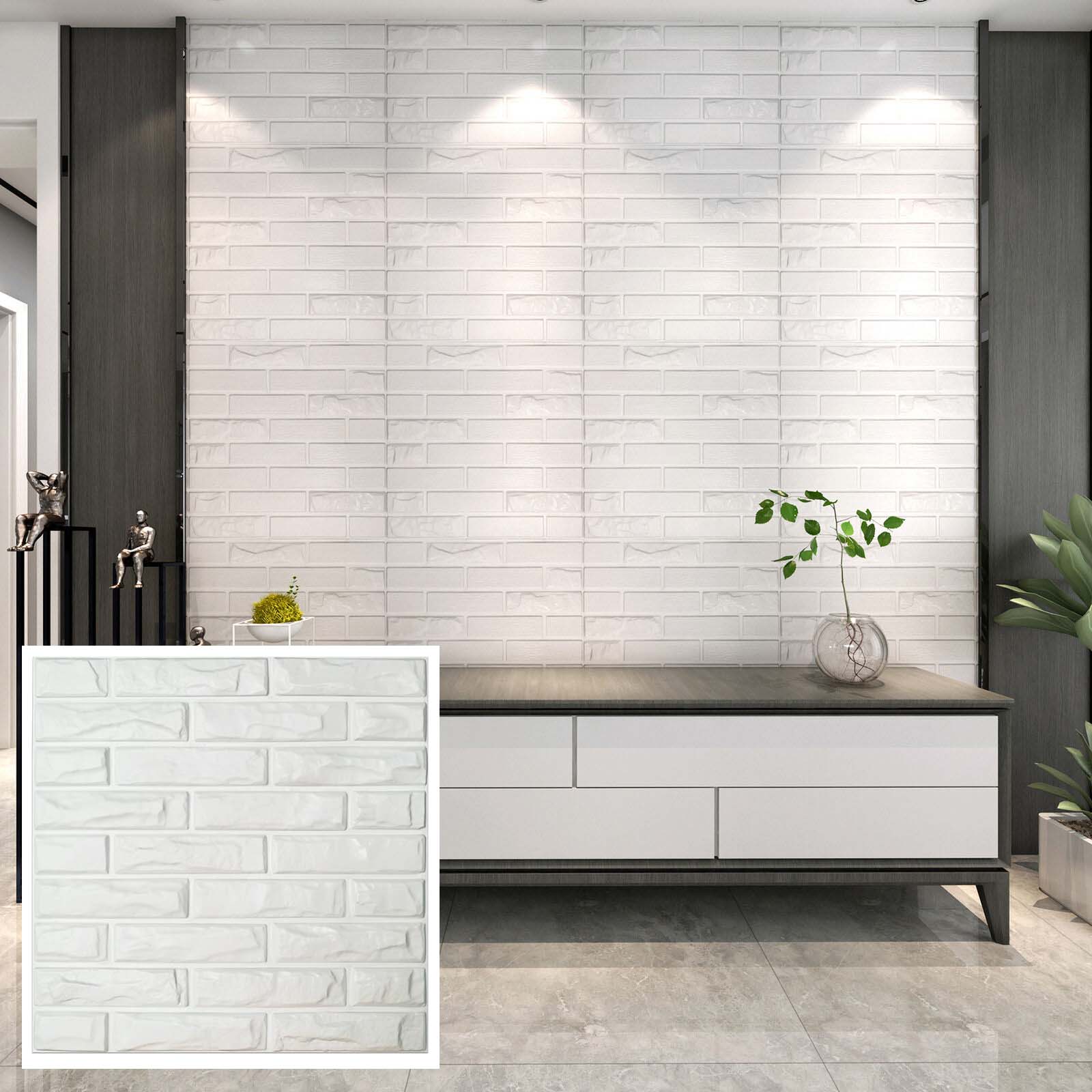 Miniatura 4 de Paneles 3D Adhesivos x 4 Unidades D100